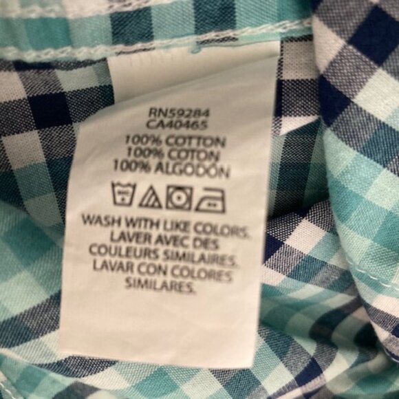 Children's Place Blue Plaid S/S Button Up Shirt NWT - Picture 6 of 6